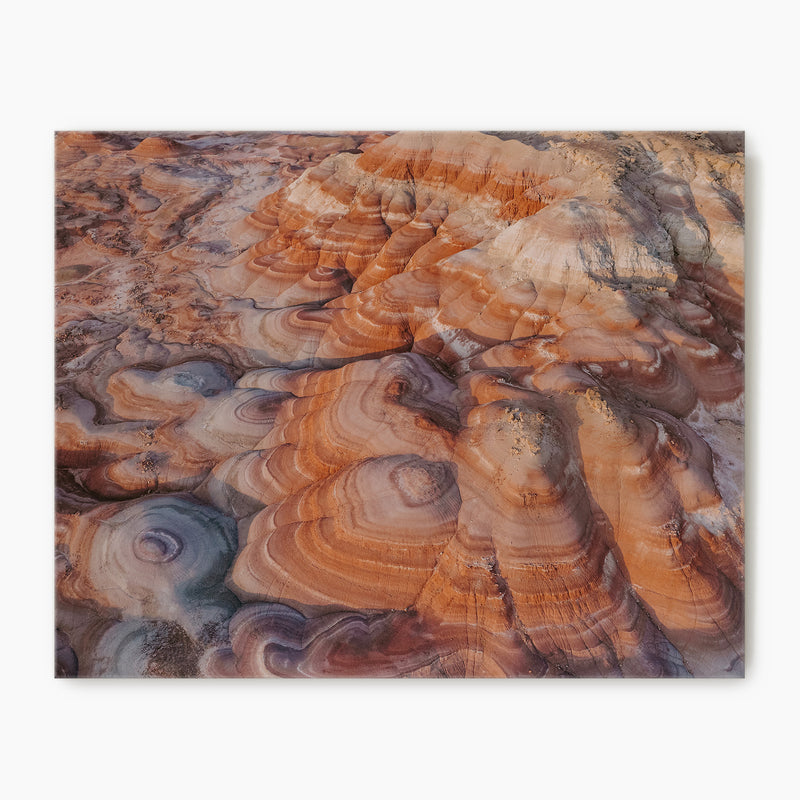Rainbow Desert Aerial Landscape - Sage and Rose Prints