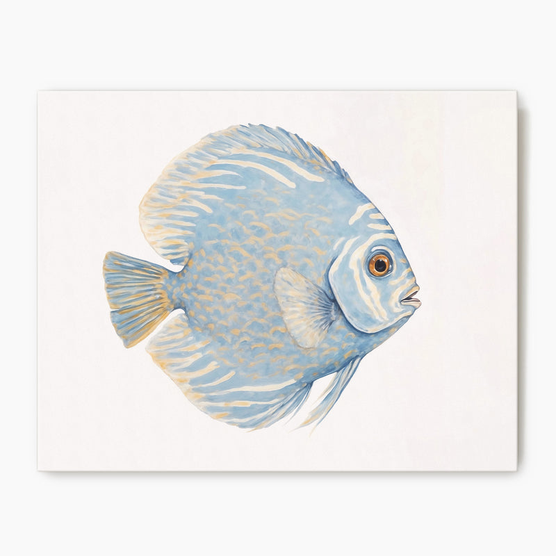 Light Blue Tropical Fish Print - Sage and Rose Prints