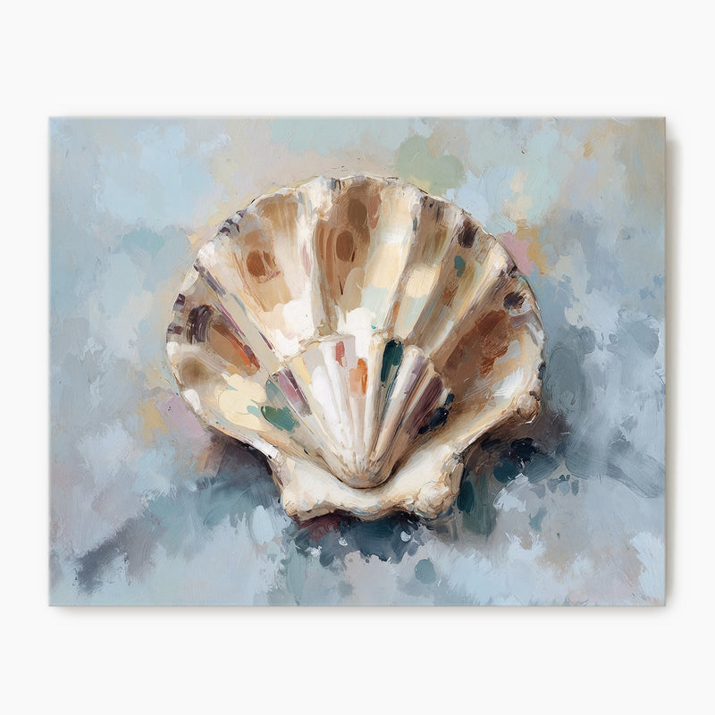 Scallop Seashell Beach Wall Art - Sage and Rose Prints