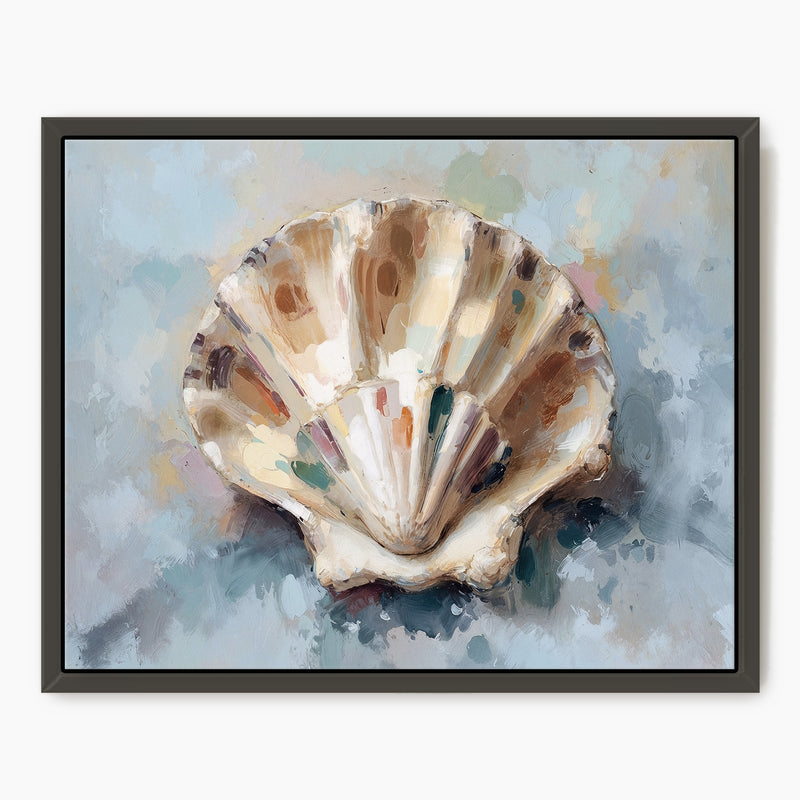 Scallop Seashell Beach Wall Art - Sage and Rose Prints