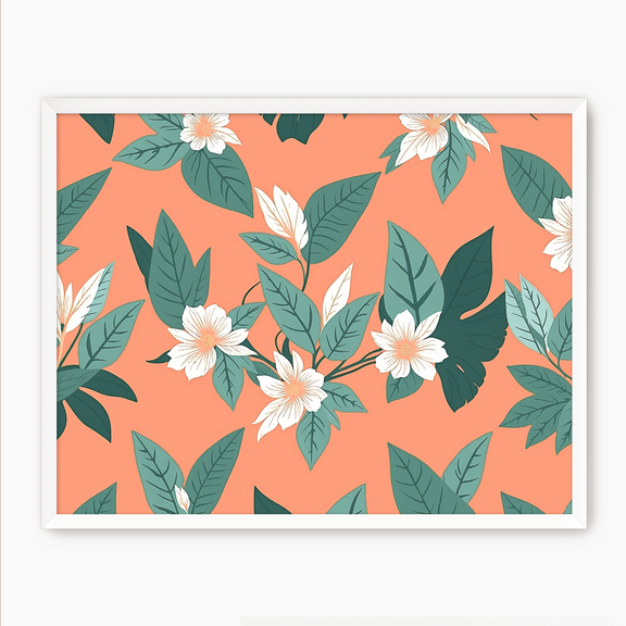 Vibrant Paradise Pattern - Sage and Rose Prints
