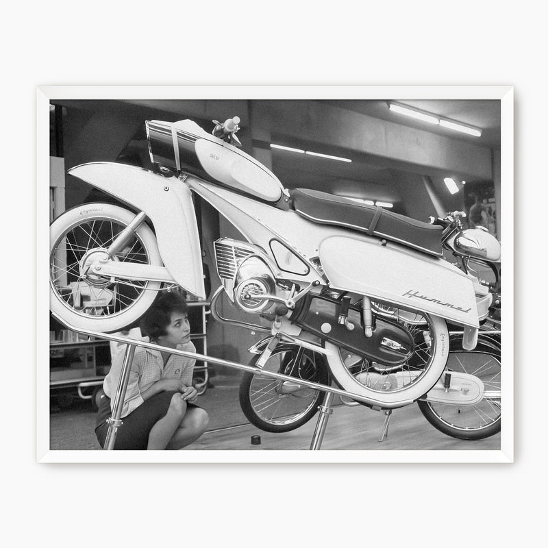 Classic Motorcycle Monochrome Photo - Sage and Rose Prints