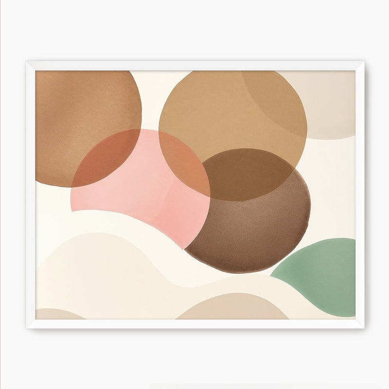 Sandstone and Pink Modern Art - Sage and Rose Prints