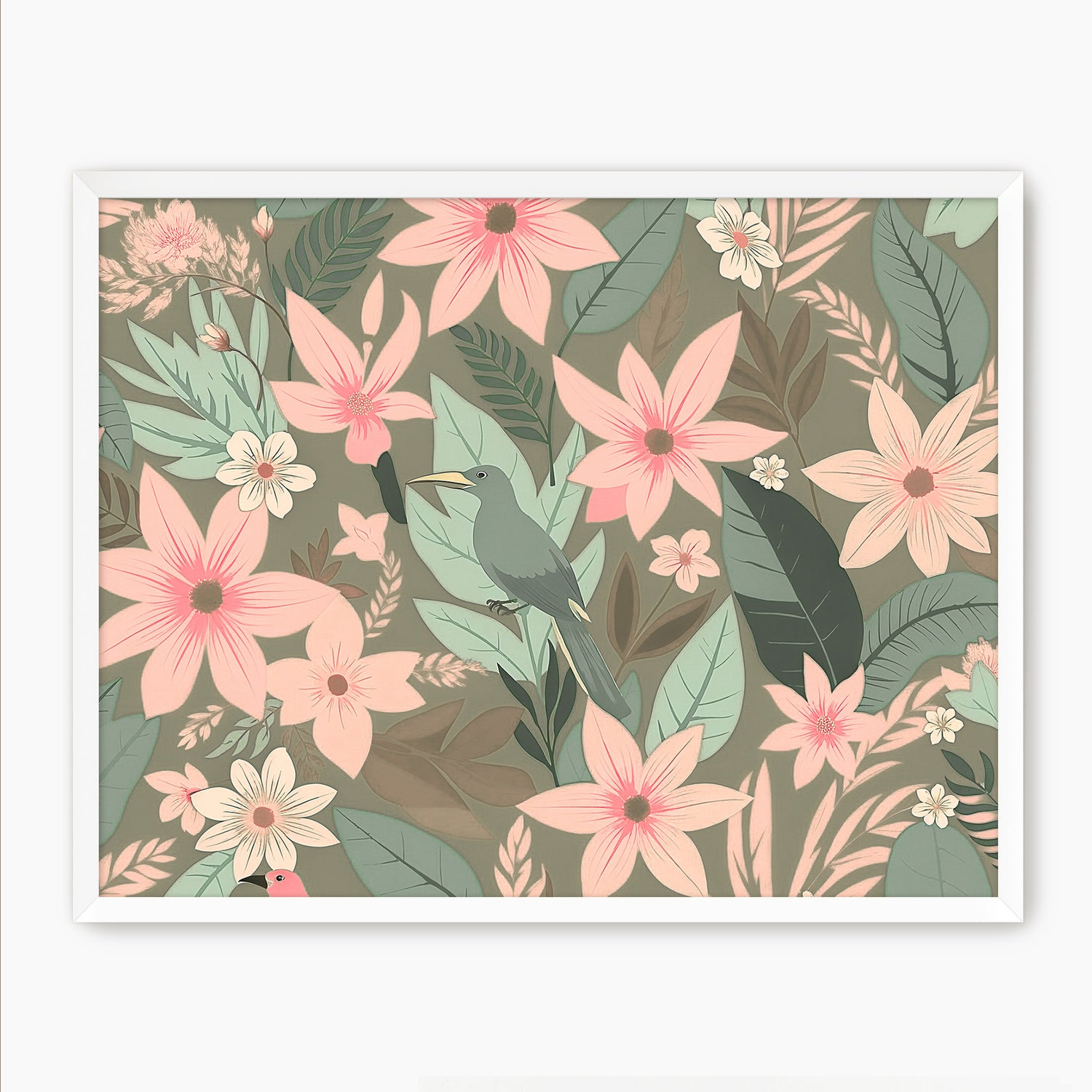 Birdsong Botanical Print - Sage and Rose Prints
