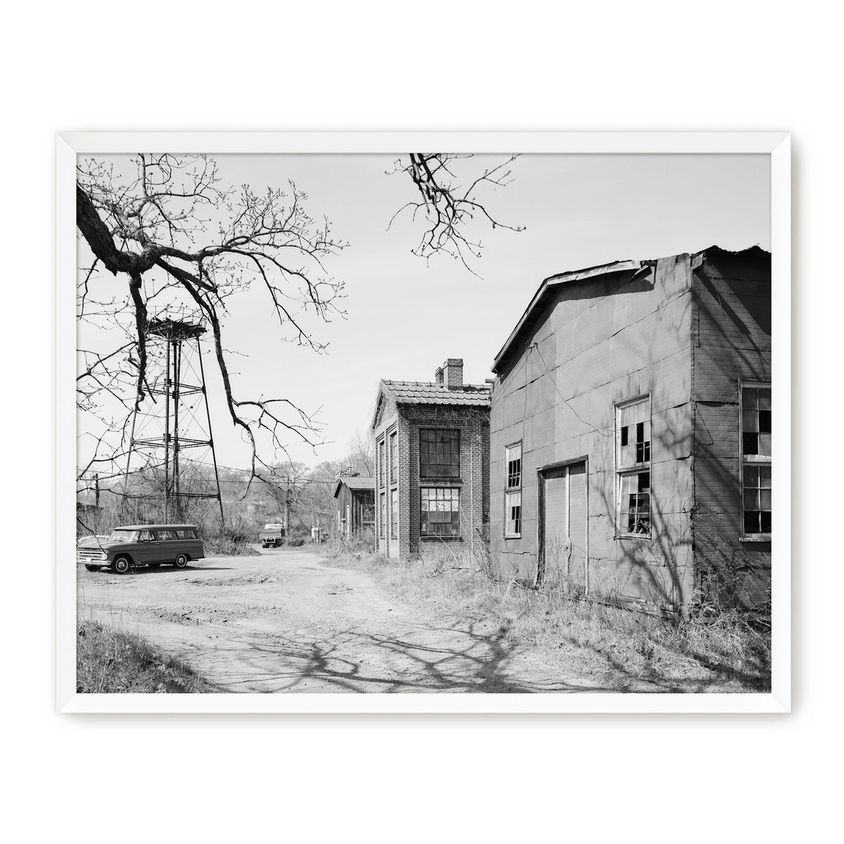 Historic Warehouse & Vintage Car Photo - Sage and Rose Prints