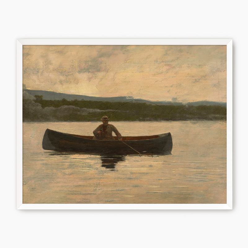 Playing a Fish - Winslow Homer Vintage Painting - Sage and Rose Prints