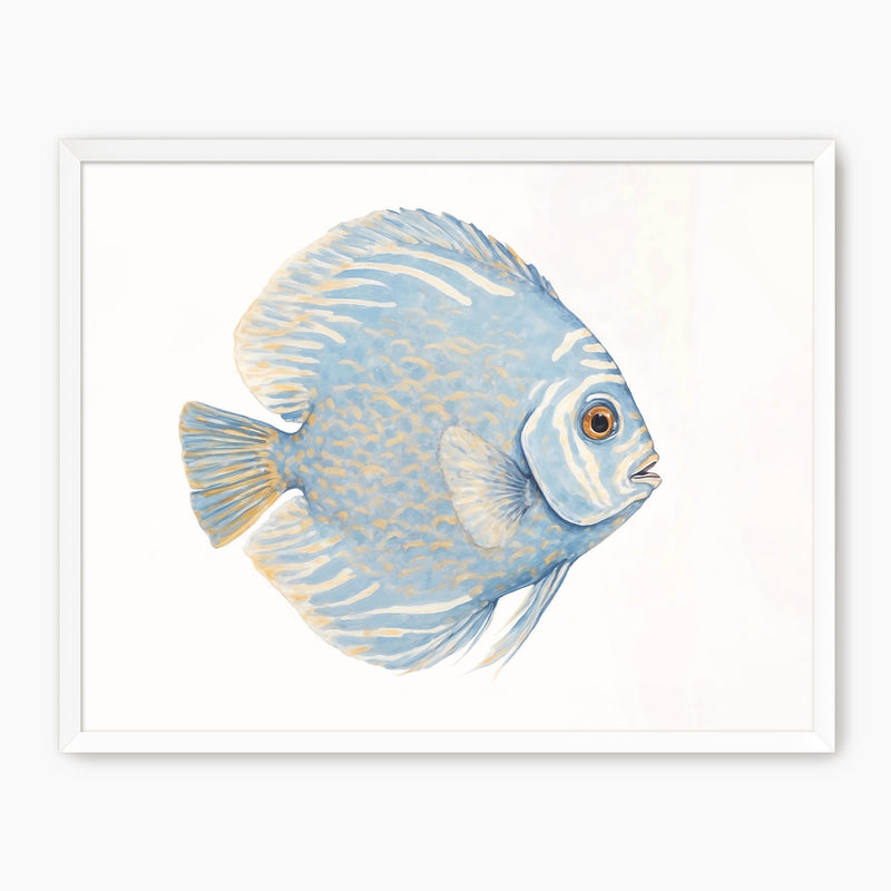 Light Blue Tropical Fish Print - Sage and Rose Prints
