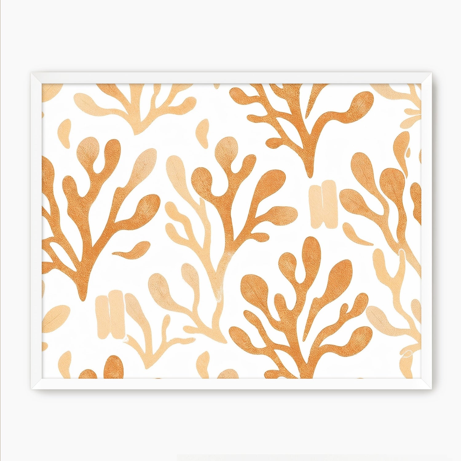 Burnt Orange Seaweed Motif - Sage and Rose Prints