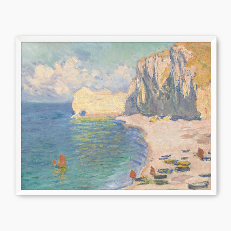 Impressionist Coastline and Cliffs - Sage and Rose Prints