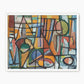 Bright Geometric Abstract Paint - Sage and Rose Prints