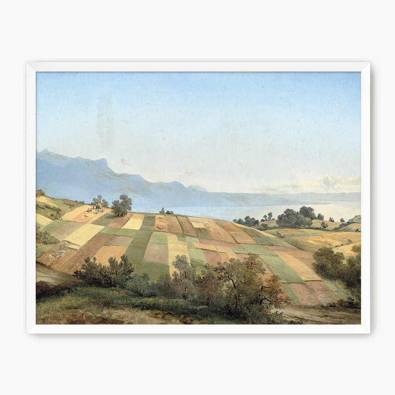 Vintage Farm Landscape - Sage and Rose Prints