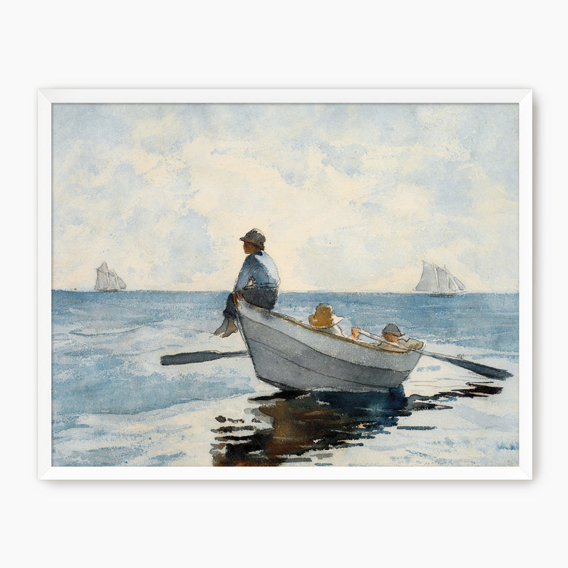 Meditative Ocean Scene No2 - Sage and Rose Prints