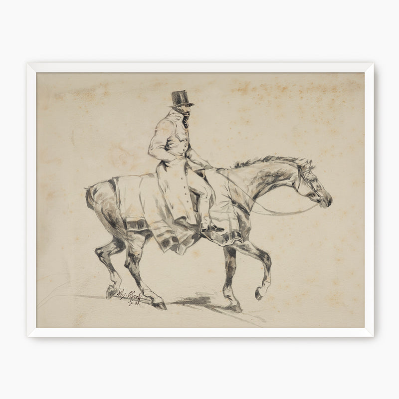 Vintage Horse and Rider Illustration