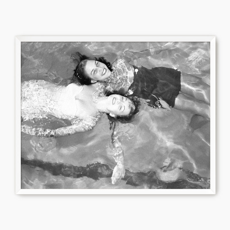 Women Swimming Vintage Photot No2 - Sage and Rose Prints