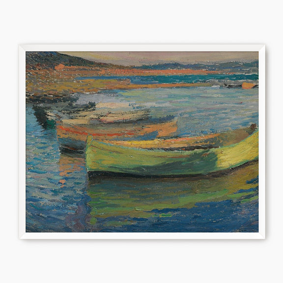 Impressionist Row Boats - Sage and Rose Prints
