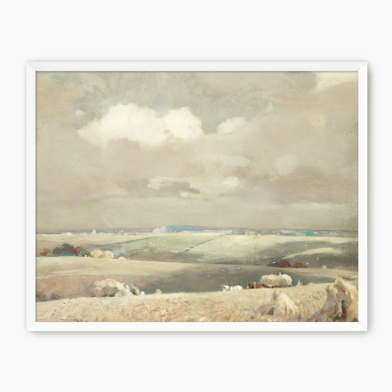 Clouds and Rolling Fields - Sage and Rose Prints
