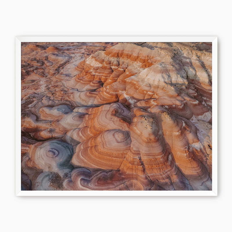 Rainbow Desert Aerial Landscape - Sage and Rose Prints