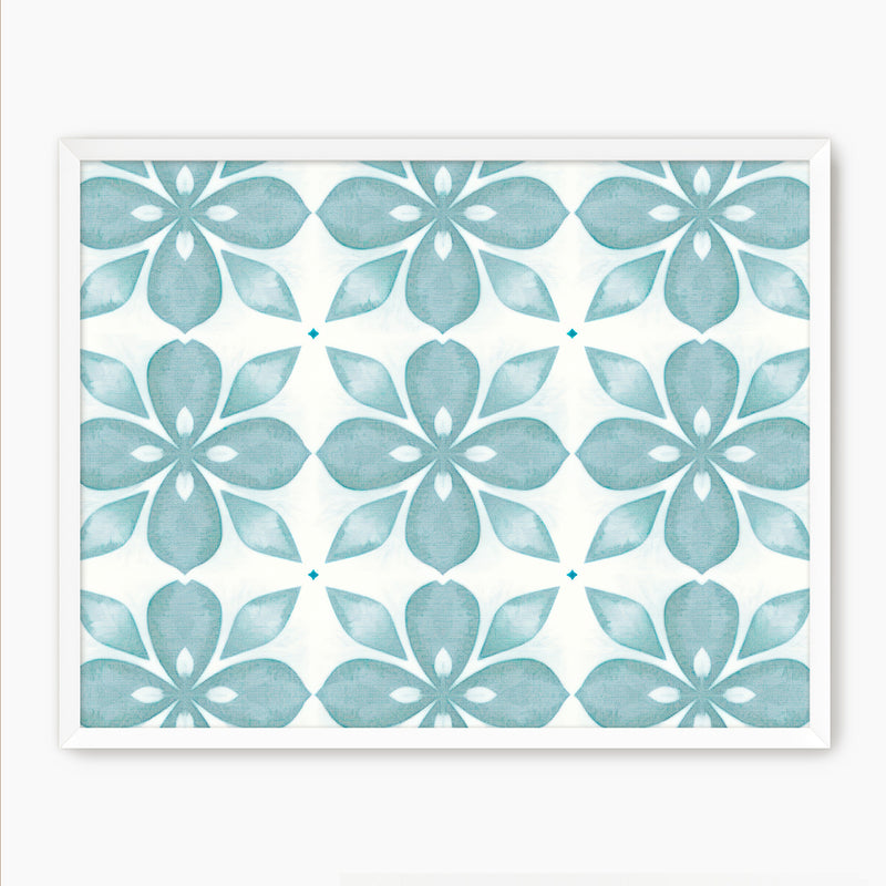 Eucalyptus Blue Tile Pattern - Sage and Rose Prints