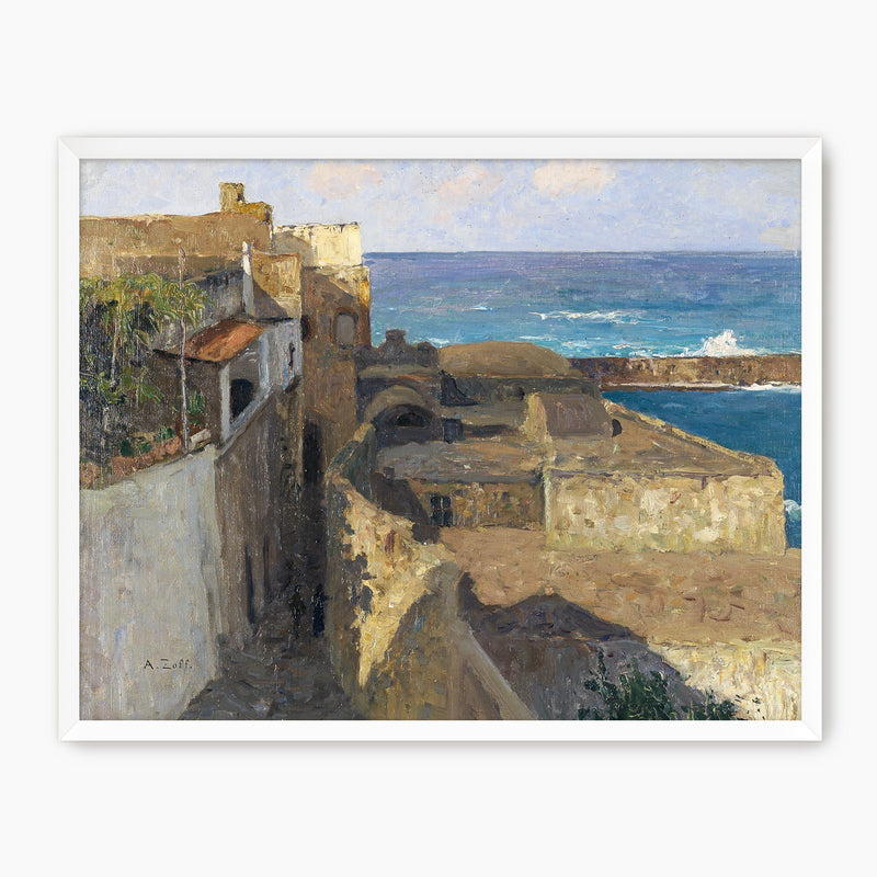 Coastal Mediterranean Village - Sage and Rose Prints