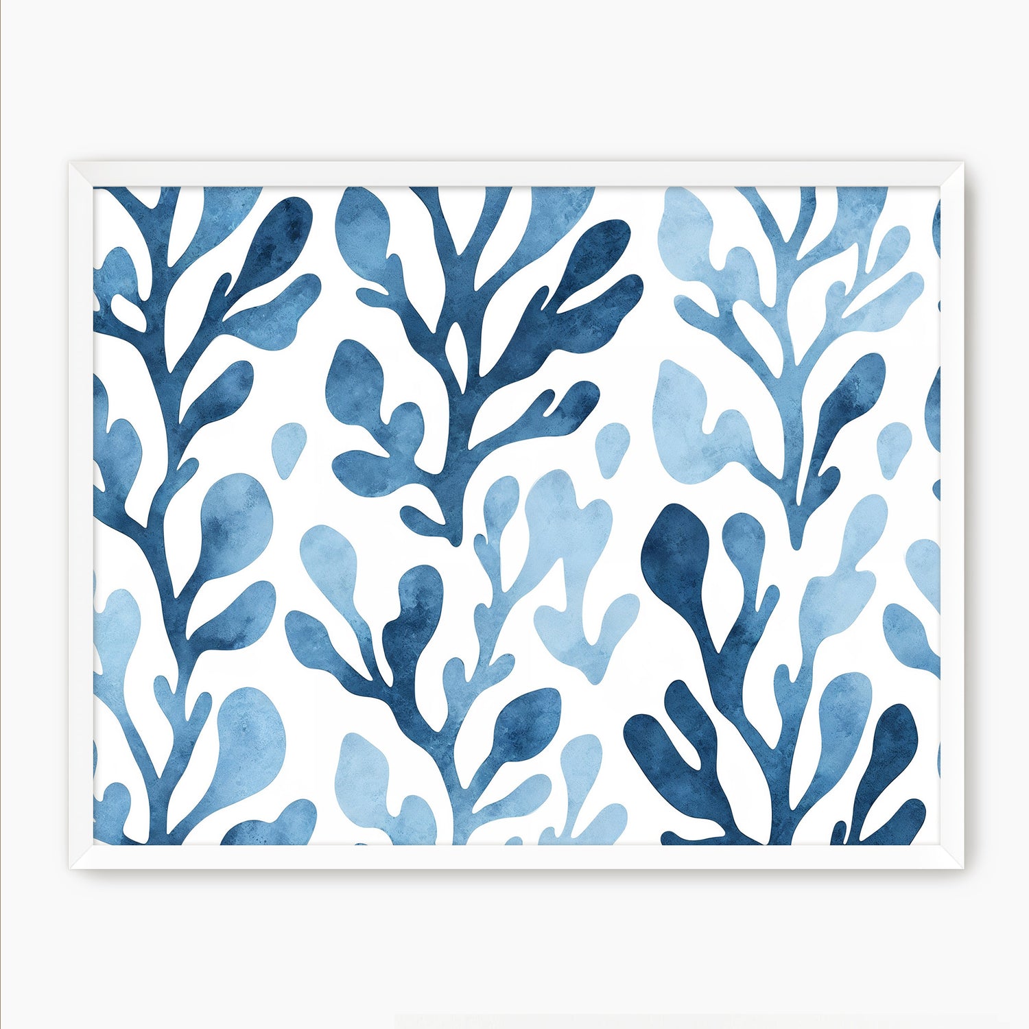 Coastal Blue Seaweed Motif - Sage and Rose Prints