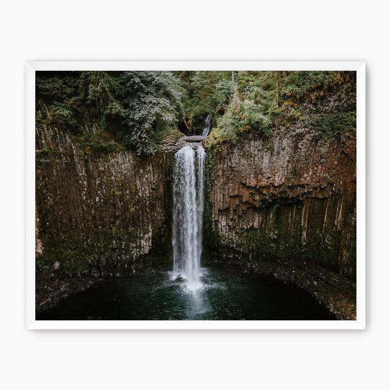 Abiqua Falls Moody Nature Photo - Sage and Rose Prints