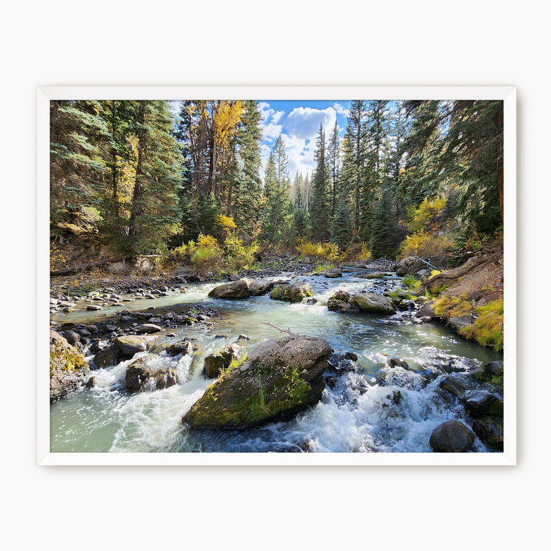 Vibrant Mountain River Photography - Sage and Rose Prints