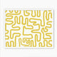 Yellow Organic Maze Print - Sage and Rose Prints