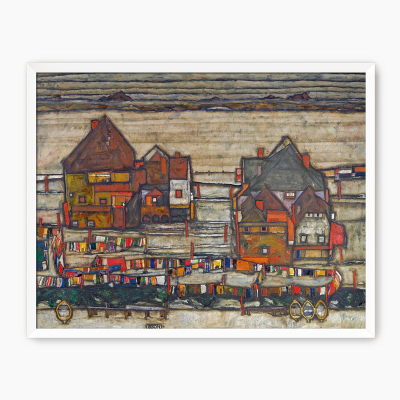 Geometric Grid Urban Landscape - Sage and Rose Prints