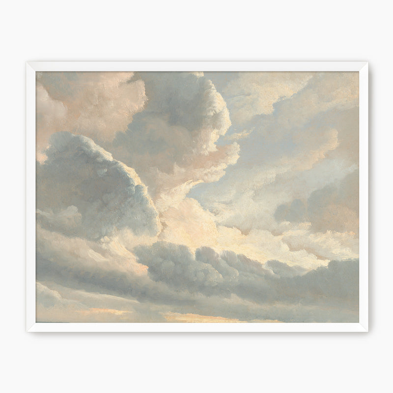 Muted Pink and Grey Clouds - Sage and Rose Prints