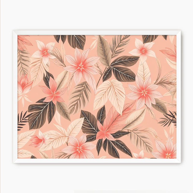 Soft Coral Maximalist Tropics - Sage and Rose Prints