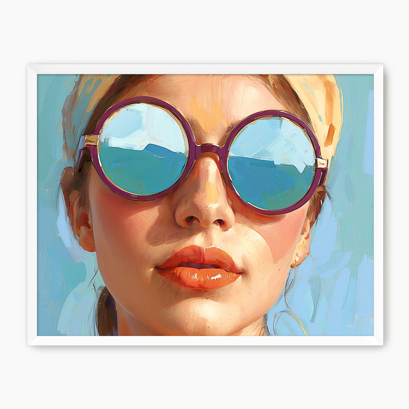 Retro Sunglasses Oil Painting Print - Sage and Rose Prints
