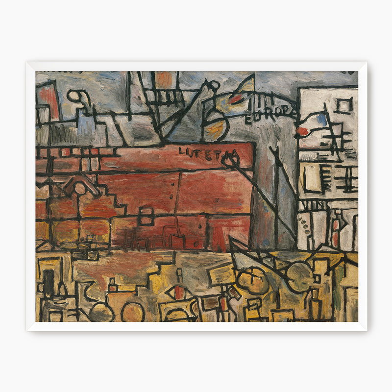 Abstract Geometric City Print - Sage and Rose Prints