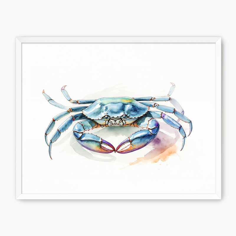 Blue Crab Watercolor Print - Sage and Rose Prints