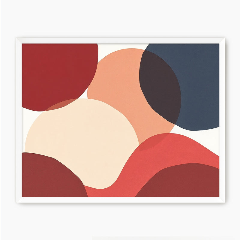 Deep Red Modern Art - Sage and Rose Prints