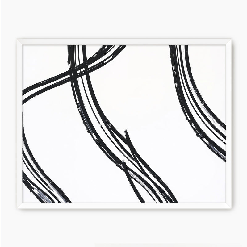 Black and White Abstract Print - Sage and Rose Prints