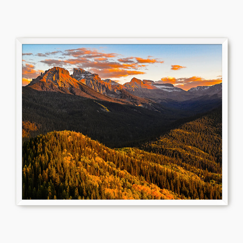Vibrant Orange Mountain Photography - Sage and Rose Prints
