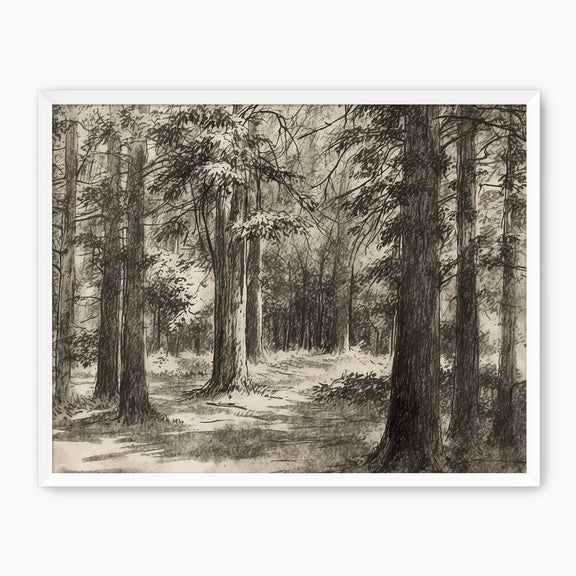 AK-46 Vintage Forest Sketch - Sage and Rose Prints