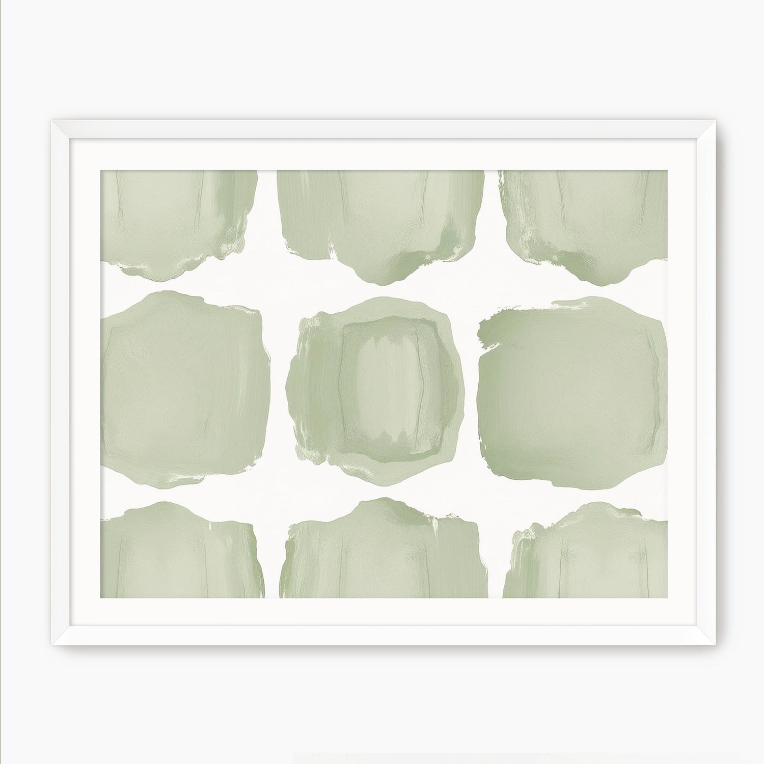 Misty Sage Pattern Art - Sage and Rose Prints