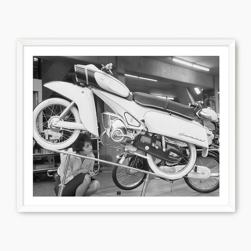 Classic Motorcycle Monochrome Photo - Sage and Rose Prints