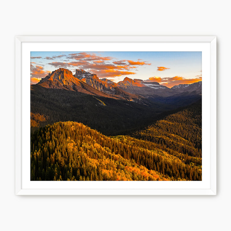 Vibrant Orange Mountain Photography - Sage and Rose Prints
