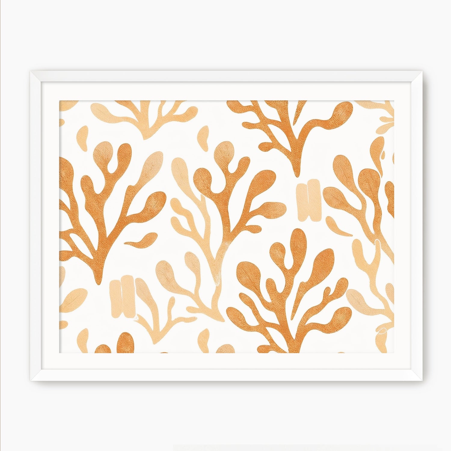 Burnt Orange Seaweed Motif - Sage and Rose Prints
