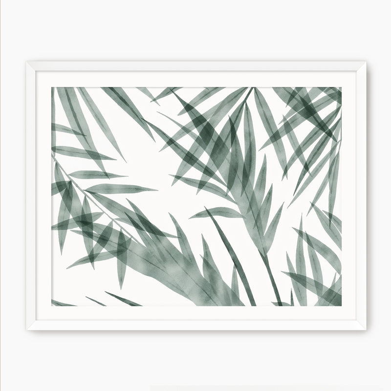 Palm Watercolor Print - Sage and Rose Prints