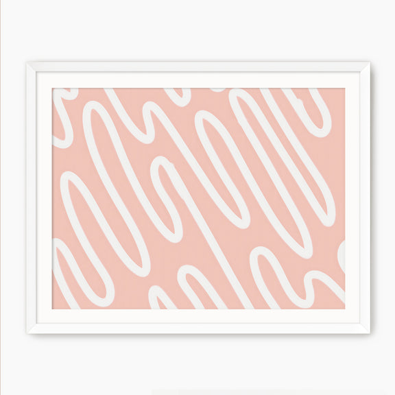 Pink Organic Line Art - Sage and Rose Prints