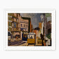 Yellow and Blue Cubist Cityscape - Sage and Rose Prints