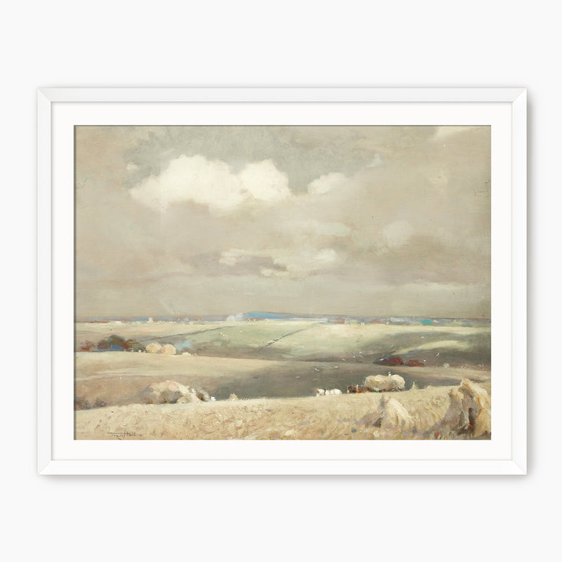 Clouds and Rolling Fields - Sage and Rose Prints
