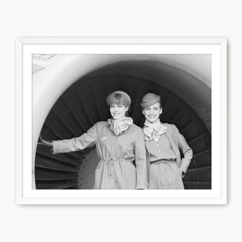 Stylish Flight Attendants Nostalgic Photo No2 - Sage and Rose Prints