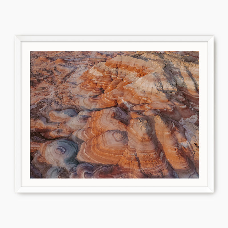 Rainbow Desert Aerial Landscape - Sage and Rose Prints