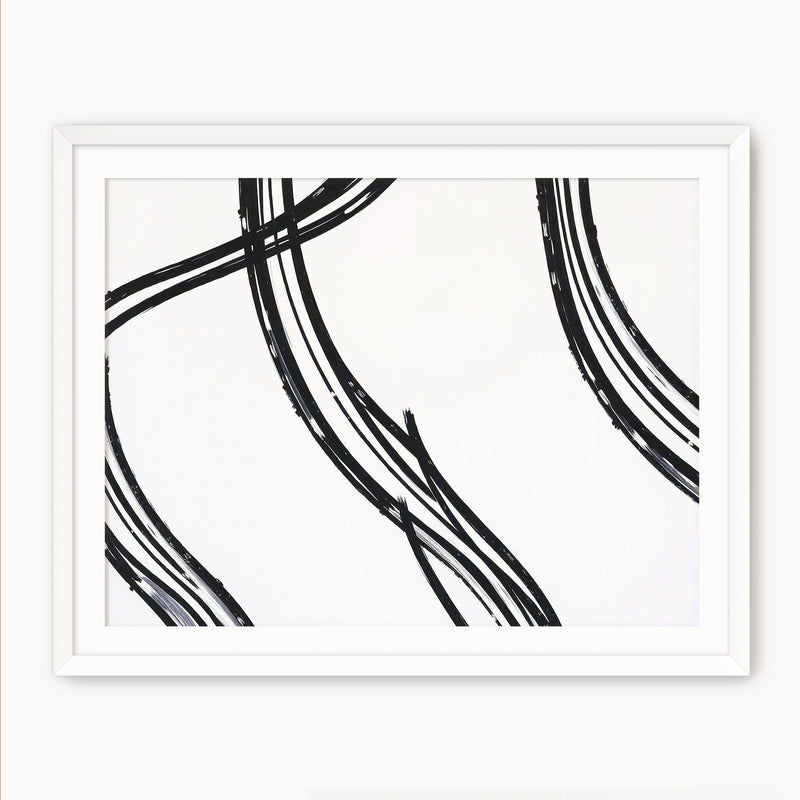 Black and White Abstract Print - Sage and Rose Prints