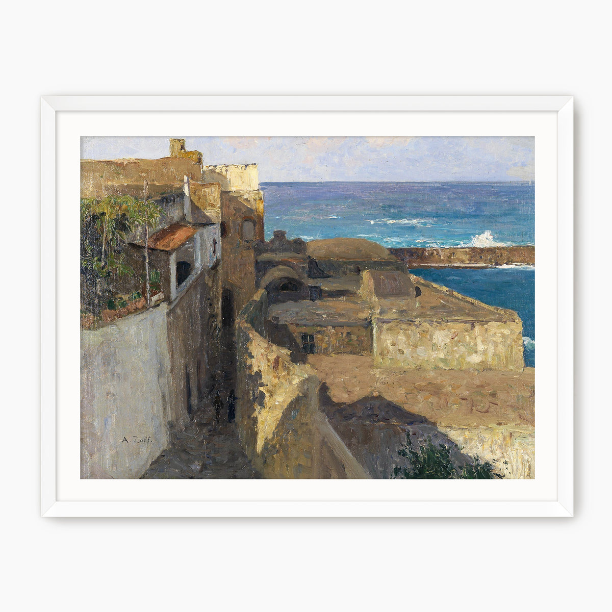 Coastal Mediterranean Village - Sage and Rose Prints