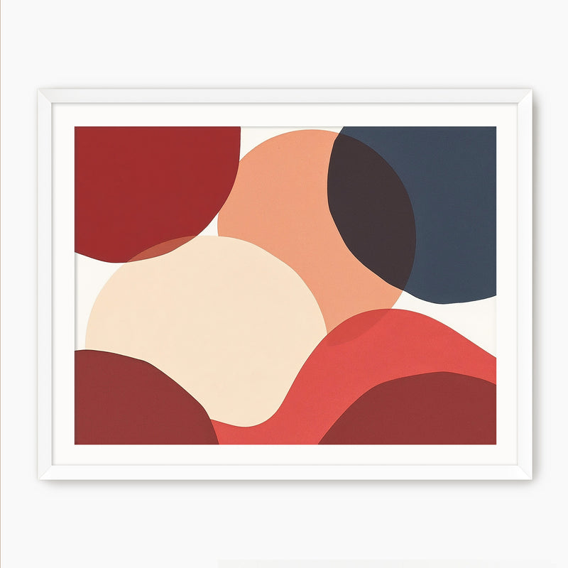 Deep Red Modern Art - Sage and Rose Prints